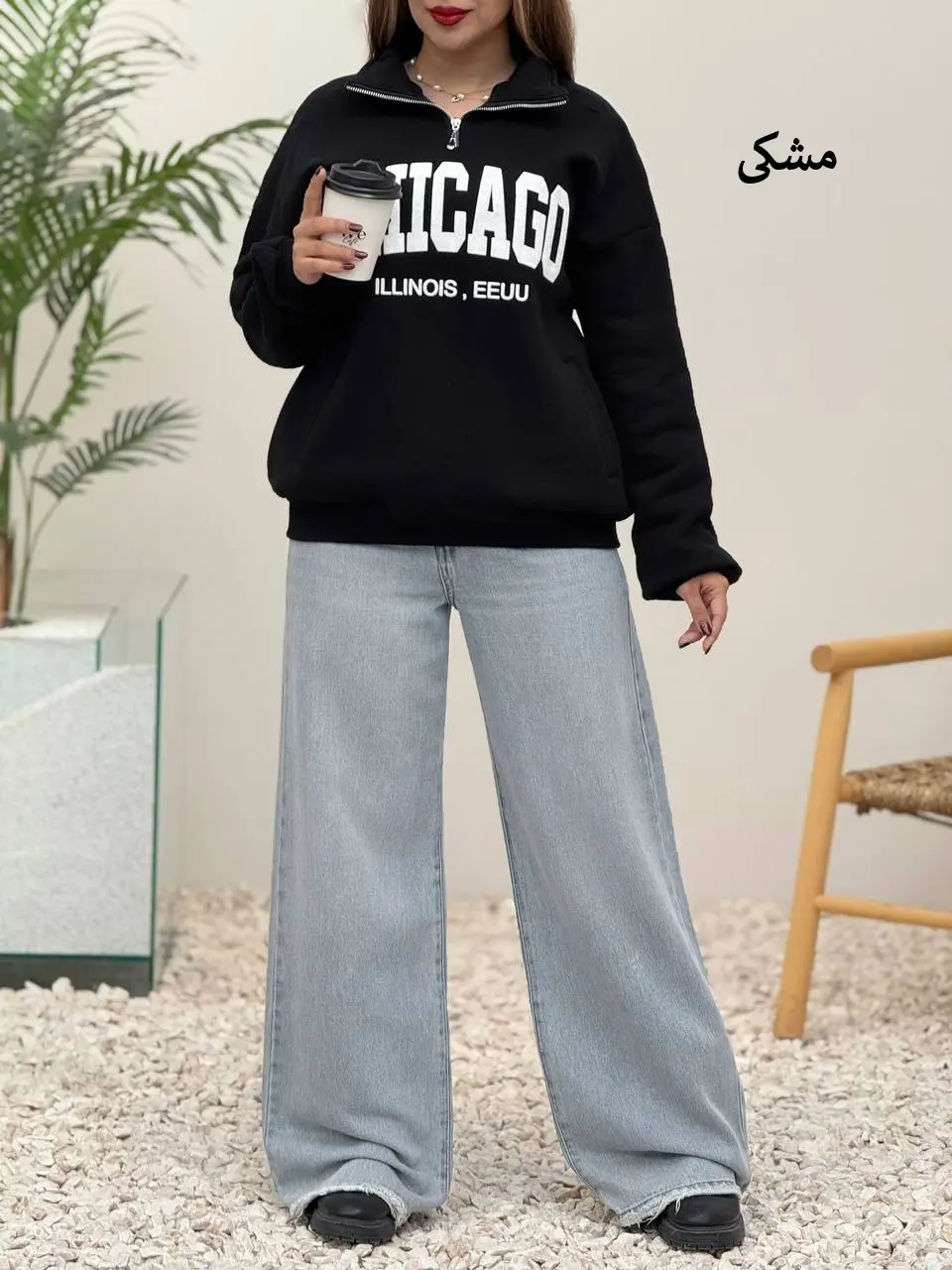 3995-دورس نیم زیپ chicaGo (ایراددار)